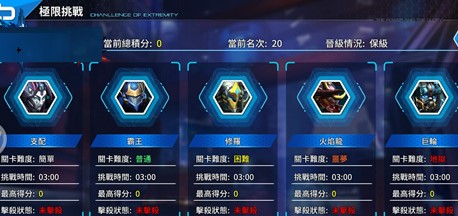 《机甲归来》中极限挑战玩法攻略