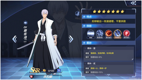 《BLEACH境界灵压对决》市丸银角色解析