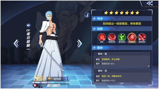 《BLEACH境界灵压对决》葛力姆乔人物解析