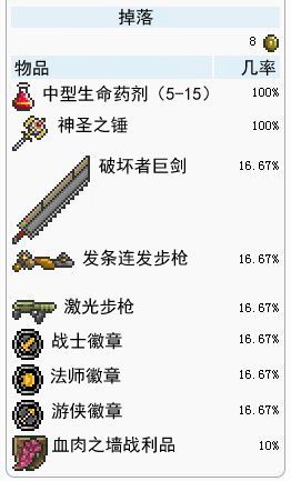 泰拉瑞亞肉山掉落物品 泰拉瑞亞肉山后怎么發展