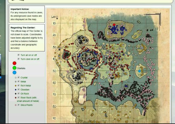 方舟生存进化中心岛各资源及生物位置解读 方舟生存进化中心岛神器位置及中心岛建家