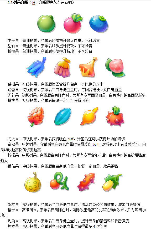 英雄训练师H5树果介绍