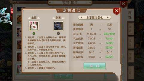 问道宠物进化列表 问道宠物进化需多少元宝，问道宠物进化元宝表