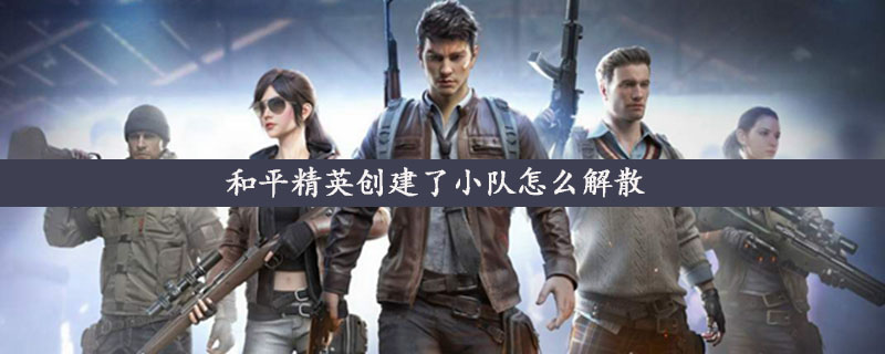 和平精英小队怎么退出 和平精英小队可以解散吗