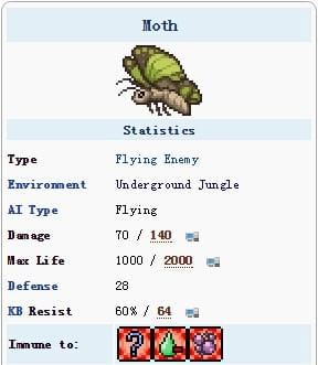 泰拉瑞亚飞蛾怪刷不出来怎么办 泰拉瑞亚飞蛾怪掉落什么