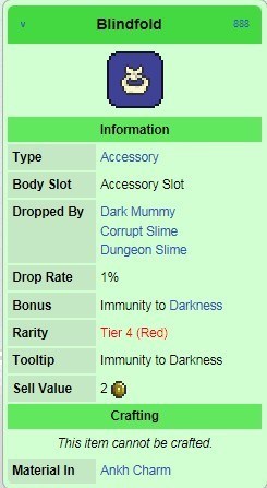 泰拉瑞亚眼罩怎么刷 泰拉瑞亚眼罩有什么用