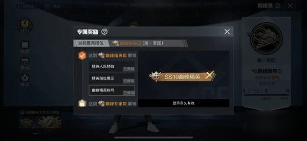 和平精英段位巅峰精英是什么段位 和平精英段位巅峰精英是什么意思