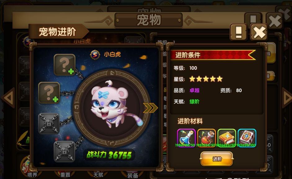 斗斗堂小白虎宠物培养思路